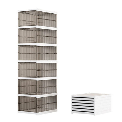 Home Foldable Shoe Box Dustproof Storage Thickened Movable Transparent Cabinet