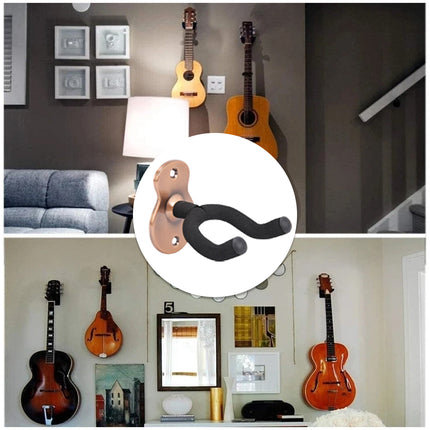 2PCS Guitar Wall Hanger Hook Holder Stand for Bass Ukulele Instrument Storage