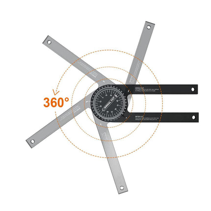 360 Degree Woodworking Protractor Angle Finder Positioning Tool Horizontal Gauge