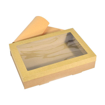 20PCS Pie Boxes White Bakery Boxes Pastry Boxes with Window for Cookies Muffins