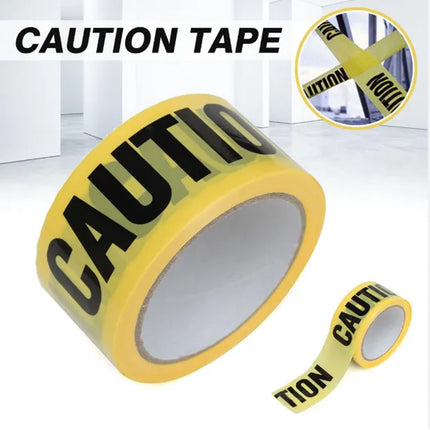 5PCS 100M Caution Warning Tape 75mm Yellow Black PE for Construction Marking
