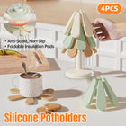 Christmas Tree Folding Coasters High Temperature Insulated Anti-Scald Mats
