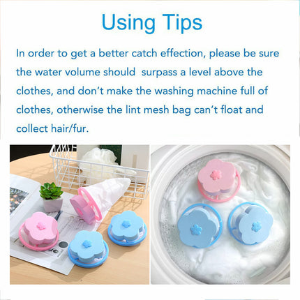 5X Washing Machine Filter Bag Floating Lint Hair Catcher Mesh Pouch Laundry Tool