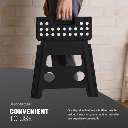 2PCS Plastic Folding Stool Set Portable Space Saving Step Stools Indoor Outdoor