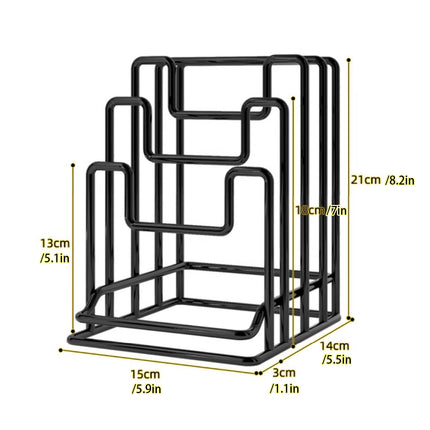 2PCS Metal Cutting Board Holder Rack Kitchen Bench Organiser for Lids Chopping Boards