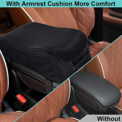Universal Memory Foam Car Armrest Cushion Cover Height Pad Central Control Cover