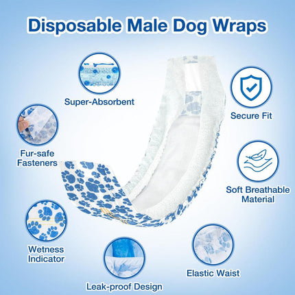 Disposable Female Dog Diapers Leakproof Breathable with Colour Indicator