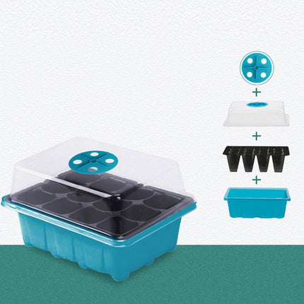 10 Plant Seeds Grow Box Propagation Nursery Garden Seedling Starter Tray 12 Hole