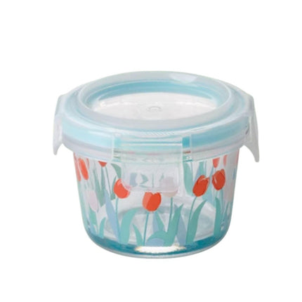 2pcs Glass Food Lunch Box Portable Fresh Seal Storage Container for Meal