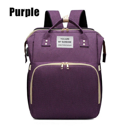 Foldable Travel Backpack with Built In Portable Rest Mat and Storage Compartments