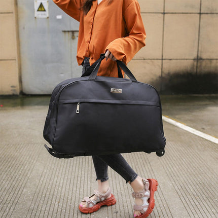 Wheeled Travel Duffle Trolley Bag Carry On Rolling Luggage Suitcase Tote Durable