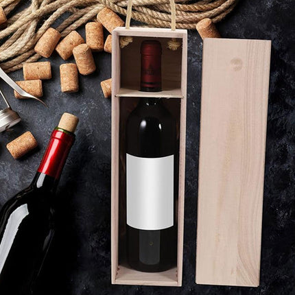6pcs Red Wine Wooden Gift Box Packaging Storage Box for Wine Bottle Gifts