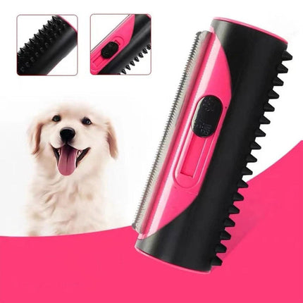 Pet Dog Cat Hair Fur Deshedding Shedding Trimmer Tool Grooming Roll Comb Brush