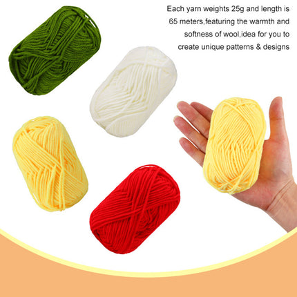Beginner Crochet Yarn Set with Storage Case for DIY Scarf Hat Making Supplies