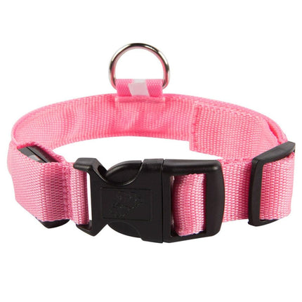 S Size USB Rechargeable LED Dog Collar Nylon Glow Flashing Light Up Safety Pet Collars