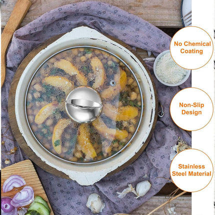 Universal Ring Pot Lid Handle Stainless Steel High Temp Resistant Kitchen