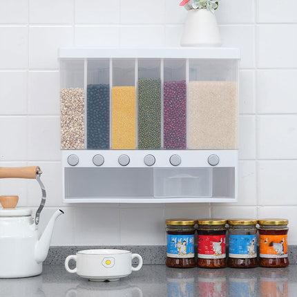 Wall-mounted Automatic Rice Dispenser Sealed Grain Plastic Storage Tank Grain