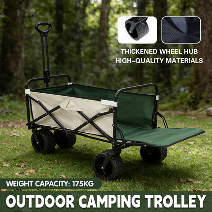 Foldable Outdoor Camping Wagon Cart for Beach Garden Utility Trolley/Wheels