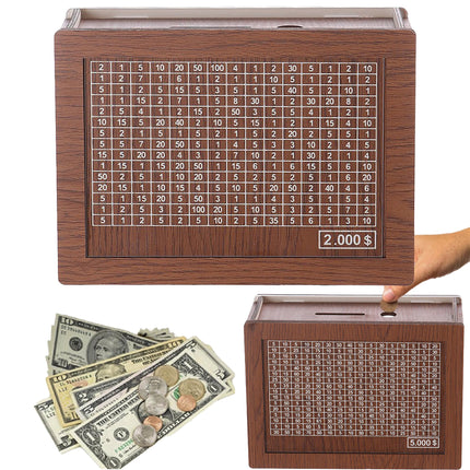 Creative Wooden Piggy Bank for Kids Room Home Office Desk Organizer Durable