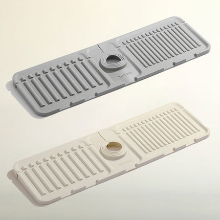 Faucet Draining Pad Narrow Sink Splash Guard Mat for Washbasin Water Catcher