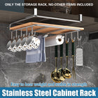 Cabinet Hanging Storage Rack Stainless Steel Silver Kitchen Organiser