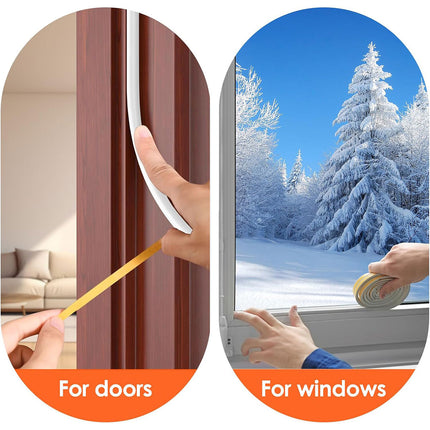 Door Window Sealing Strip 5/10m Windproof Soundproof Insect Prevention Durable