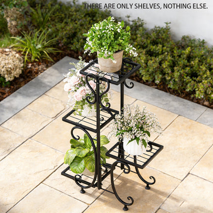 Multi Tier Plant Stand Metal Rack Indoor Outdoor Balcony Garden Shelf
