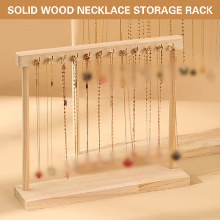 Solid Wood Necklace Jewelry Display Racks for Home Store Showcase Storage