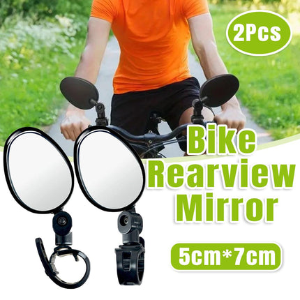 2pcs Bike Rear View Mirrors Adjustable Mountain Bike Handlebar Mirrors Cycling