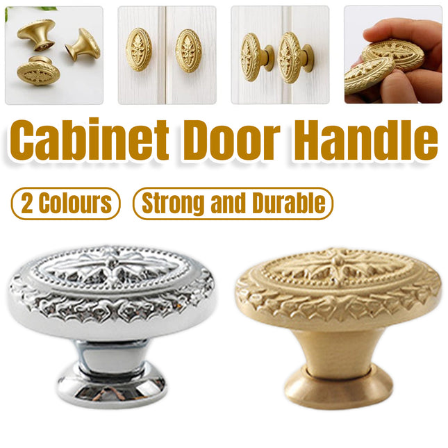 French Cabinet Door Handles Oval Shape Retro Style 2 Colours for Drawer Wardrobe
