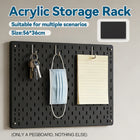 Acrylic Pegboard Shelf Wall Mounted Storage Display Rack Home Office Daily Use