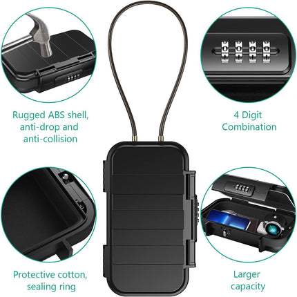 Anti Theft Beach Box Waterproof Portable Lock Storage Handheld Phone Organizer