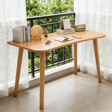 Rectangular Writing Desk 120cm White or Khaki for Home Office Study Laptop Use