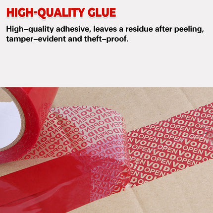 Red VOID Tamper Evident Sealing Tape for Cartons Documents and Parcels