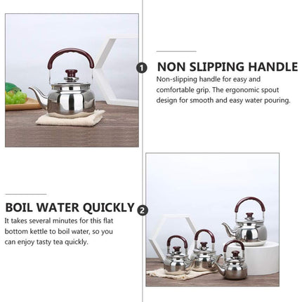 Stainless Steel Whistling Kettle Anti Scald Handle Gas Electric Stove 0.5L 1L 2L
