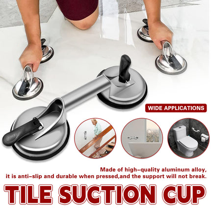 Heavy Duty Double Suction Cup Lifter for Glass Tile Aluminium Handle Strong