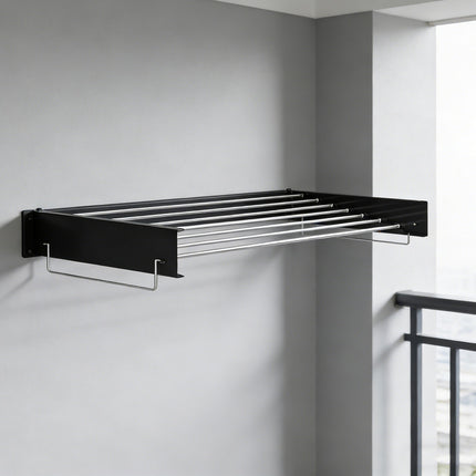 Invisible Wall Mounted Indoor Foldable Clothes Drying Rack Space Saving Home