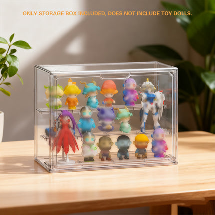 Dustproof Transparent PET Figure Display Box 3 Tier Detachable for Collection