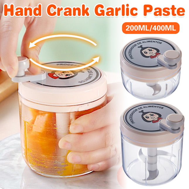 Manual Garlic Masher Hand Pull Stirrer Kitchen Tool Garlic Crusher Grinder Use