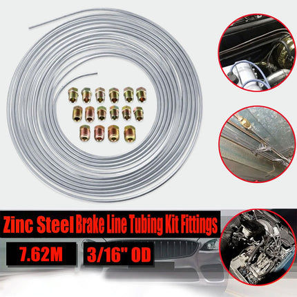Steel Zinc Brake Line Tubing Kit for Car Truck Brake Systems Easy Installation