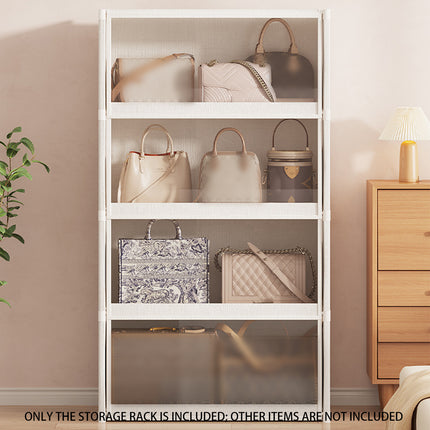 Dustproof Storage Cabinet with Clear Doors Large Capacity for Home Office Use