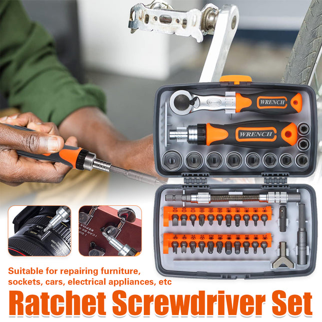 Home Multi Function Ratchet Screwdriver Set Durable for Home Repairing Daily Use