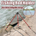 120cm Fishing Rod Holder Ground Insert Triangle Support Stand Casting Rod Rest