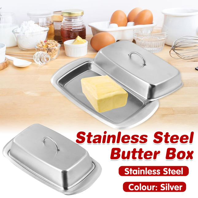 Butter Box Stainless Steel Food Safe Kitchen Cheese Bread Pastry Snack Box Use