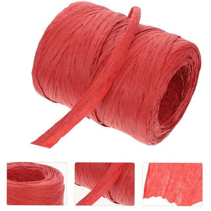 3 Rolls Raffia Paper Rope Gift Wrapping String Decorative Tie for Crafts Packing