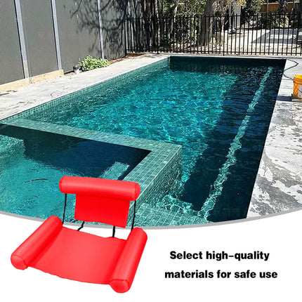 Inflatable Pool Lounge Chair Floating Recliner Seat for Pool Relaxation