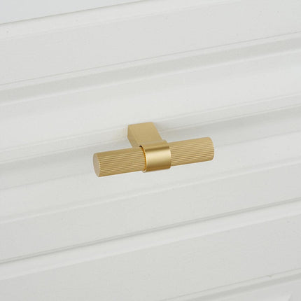 5 Sizes Brass Solid Handles Knurled Vertical Pulls for Cabinet Drawer Wardrobe