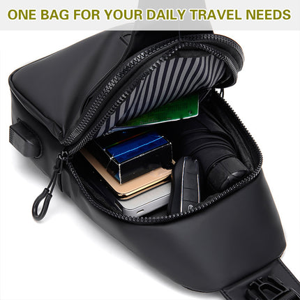Large Capacity Chest Crossbody Bag Waterproof Durable for Travel Daily Use