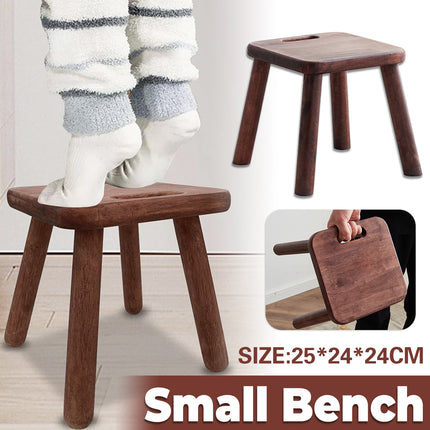 Home Solid Wood Small Bench Shoe Bench Compact Design for Entryway Living Room