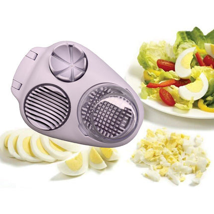 Egg Slicer Kitchen Egg Cutter Stainless Steel Boiled Egg Cutting Tool for Salad